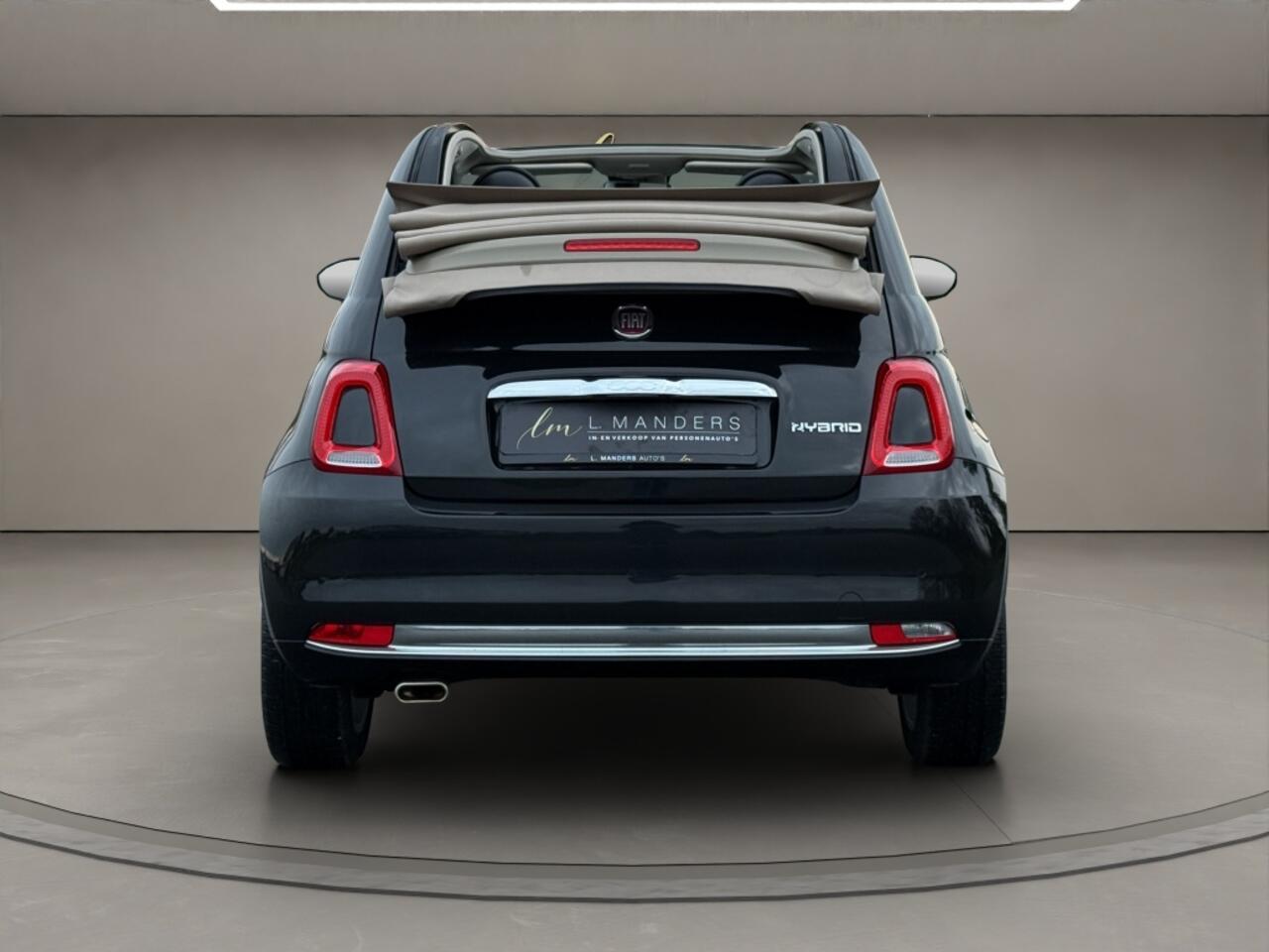 Fiat 500C 1.0 Hybrid Dolcevita 2021 ZWART | Cabrio | Apple CarPlay