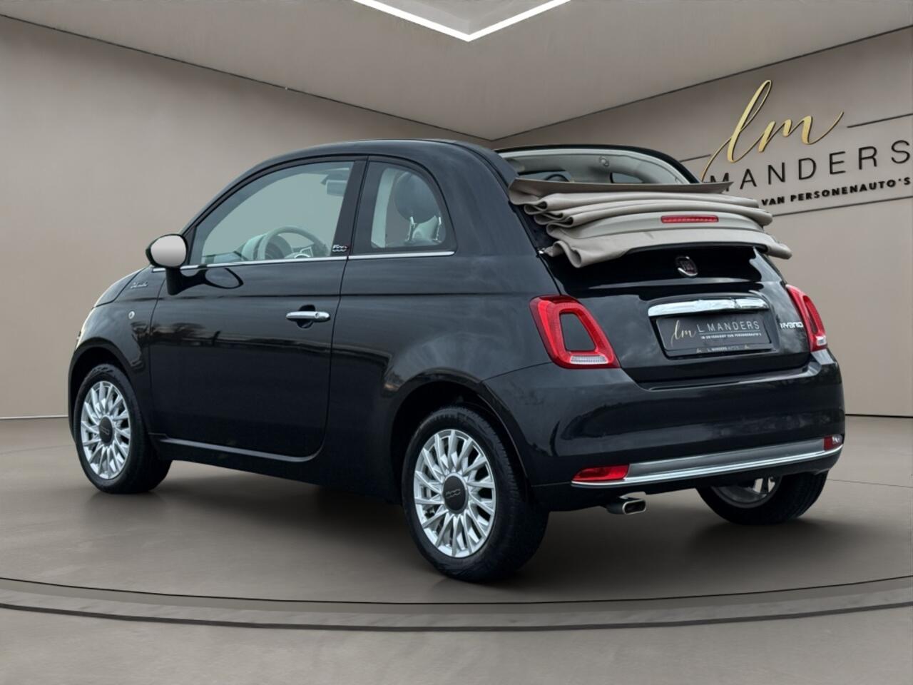 Fiat 500C 1.0 Hybrid Dolcevita 2021 ZWART | Cabrio | Apple CarPlay