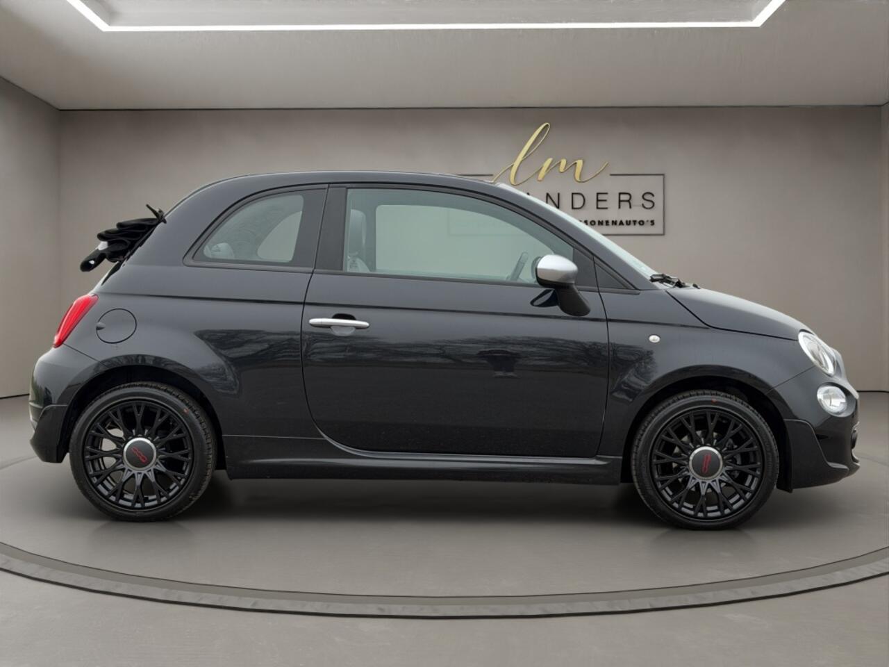 Fiat 500C 1.0 Hybrid Rockstar 2021 ZWART | Cabriolet | Leder | Sport