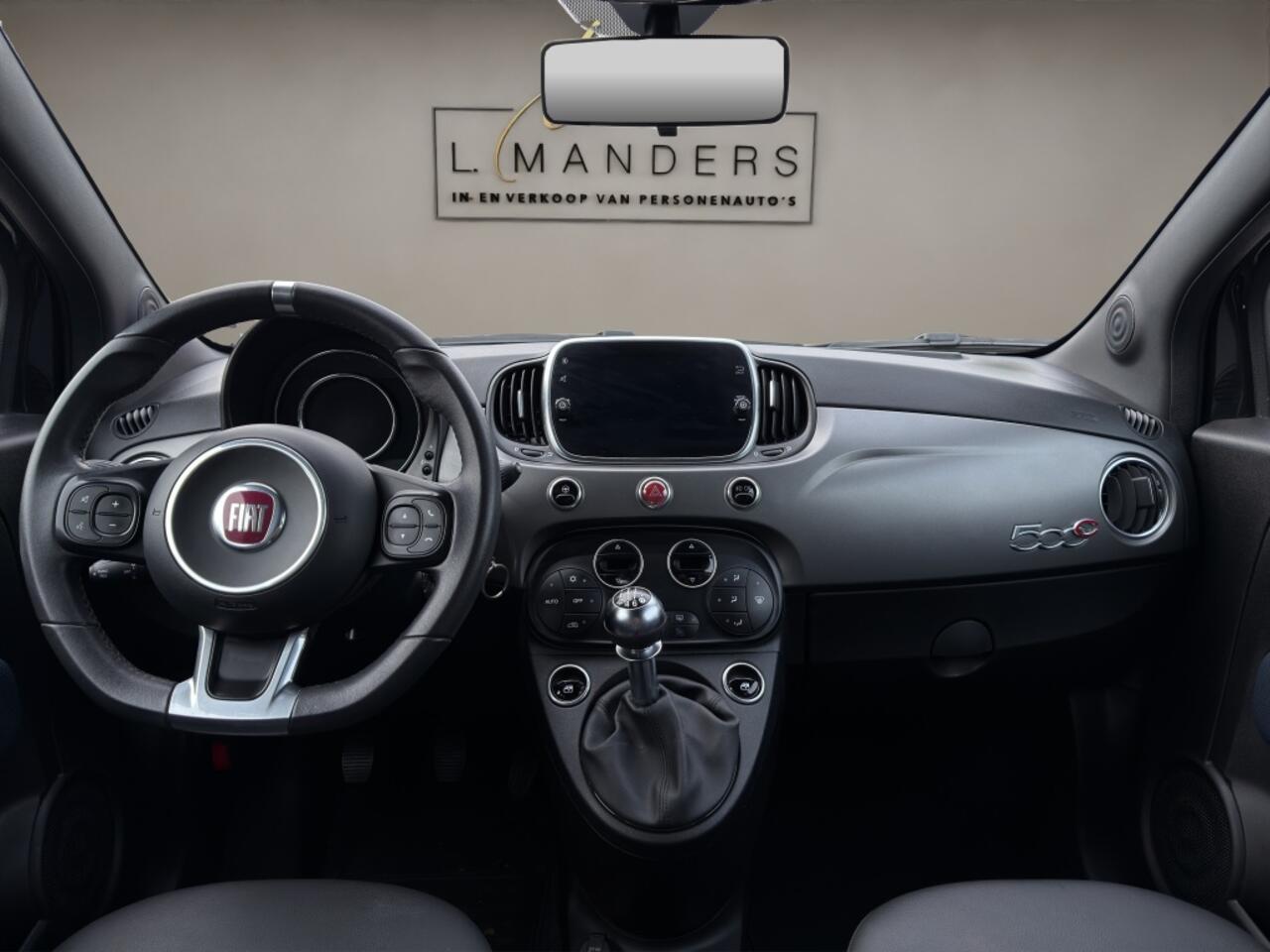 Fiat 500C 1.0 Hybrid Rockstar 2021 ZWART | Cabriolet | Leder | Sport