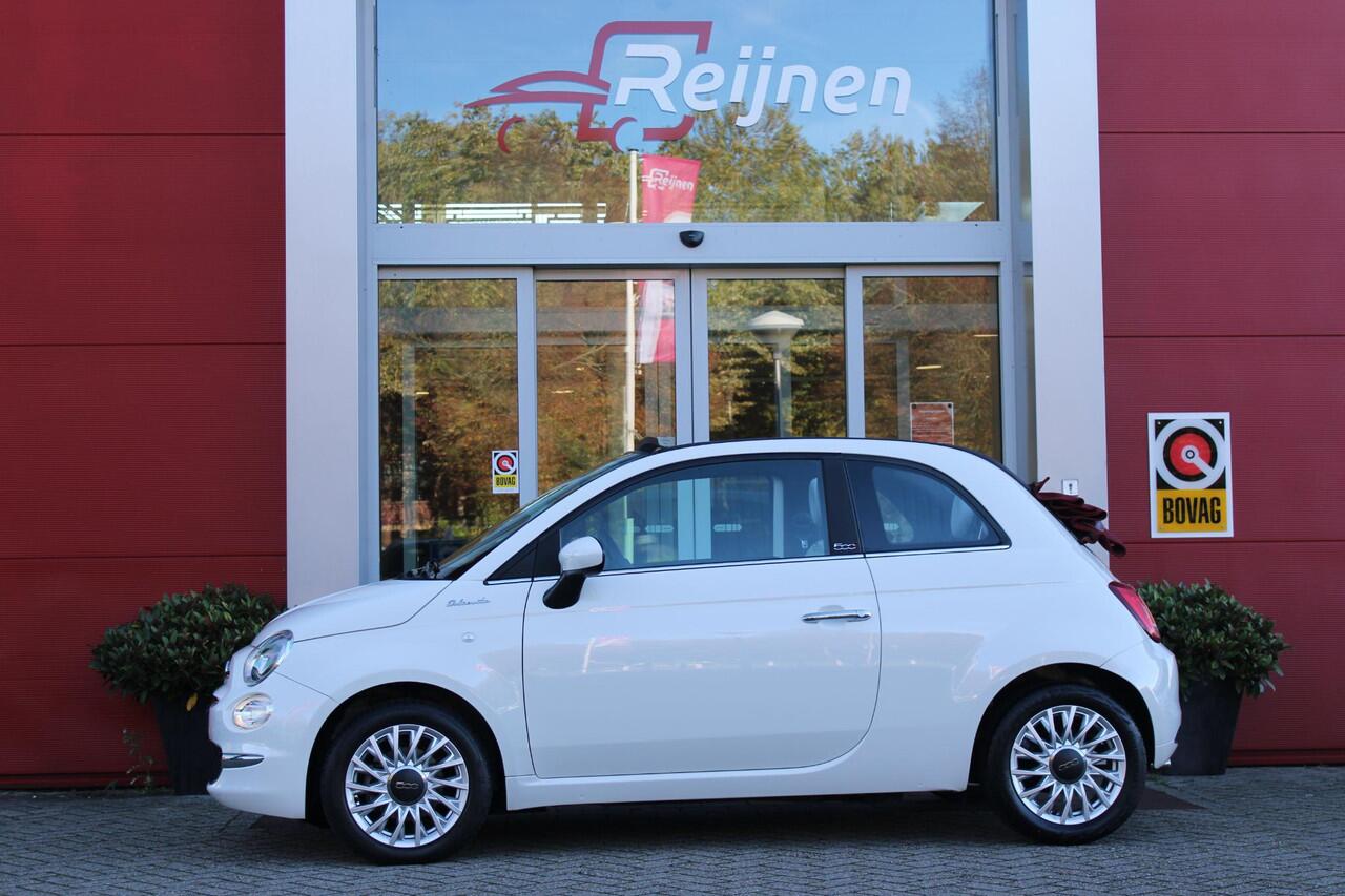 Fiat 500C 1.0 72PK HYbrid DOLCEVITA CABRIO | ELEKRISCH BEDIENBAAR CABRIODAK | CLIMATE CONTROL | DAB+ RADIO | CRUISE CONTROL | HALF STOF HALF LEDEREN BEKLEDING | 15"LICHT METALEN VELGEN | LED DAGRIJ VERLICHTING |