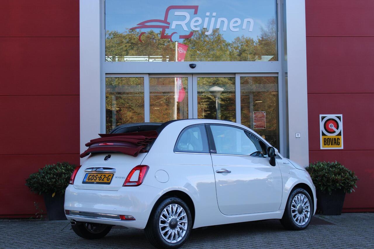 Fiat 500C 1.0 72PK HYbrid DOLCEVITA CABRIO | ELEKRISCH BEDIENBAAR CABRIODAK | CLIMATE CONTROL | DAB+ RADIO | CRUISE CONTROL | HALF STOF HALF LEDEREN BEKLEDING | 15"LICHT METALEN VELGEN | LED DAGRIJ VERLICHTING |