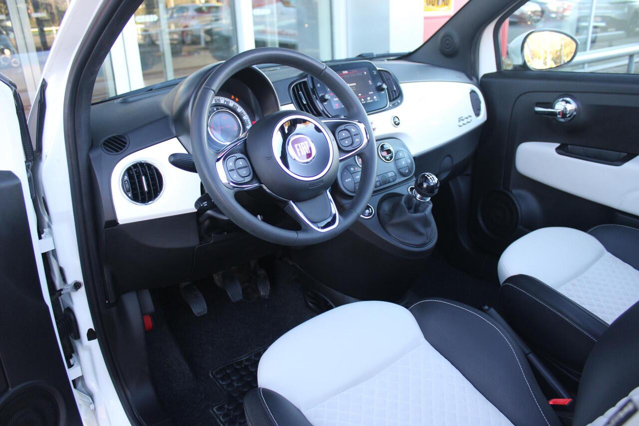 Fiat 500C 1.0 72PK HYbrid DOLCEVITA CABRIO | ELEKRISCH BEDIENBAAR CABRIODAK | CLIMATE CONTROL | DAB+ RADIO | CRUISE CONTROL | HALF STOF HALF LEDEREN BEKLEDING | 15"LICHT METALEN VELGEN | LED DAGRIJ VERLICHTING |