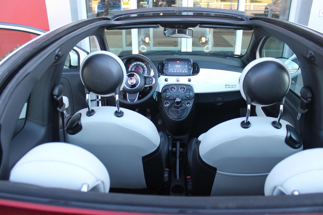 Fiat 500C 1.0 72PK HYbrid DOLCEVITA CABRIO | ELEKRISCH BEDIENBAAR CABRIODAK | CLIMATE CONTROL | DAB+ RADIO | CRUISE CONTROL | HALF STOF HALF LEDEREN BEKLEDING | 15"LICHT METALEN VELGEN | LED DAGRIJ VERLICHTING |