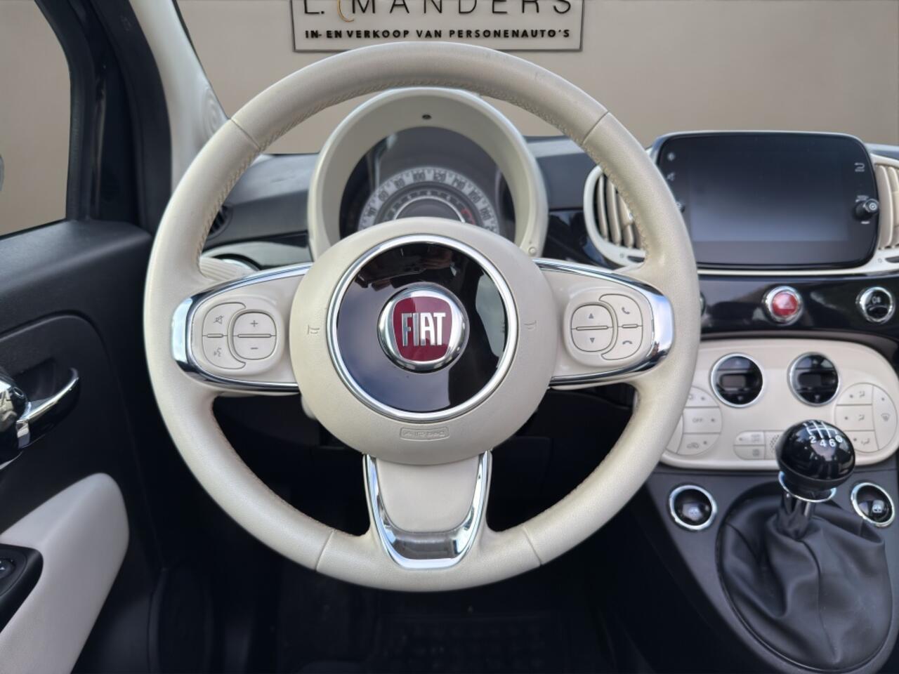 Fiat 500C 1.0 Hybrid Dolcevita 2022 ZWART | Cabriolet | Leder | Airco