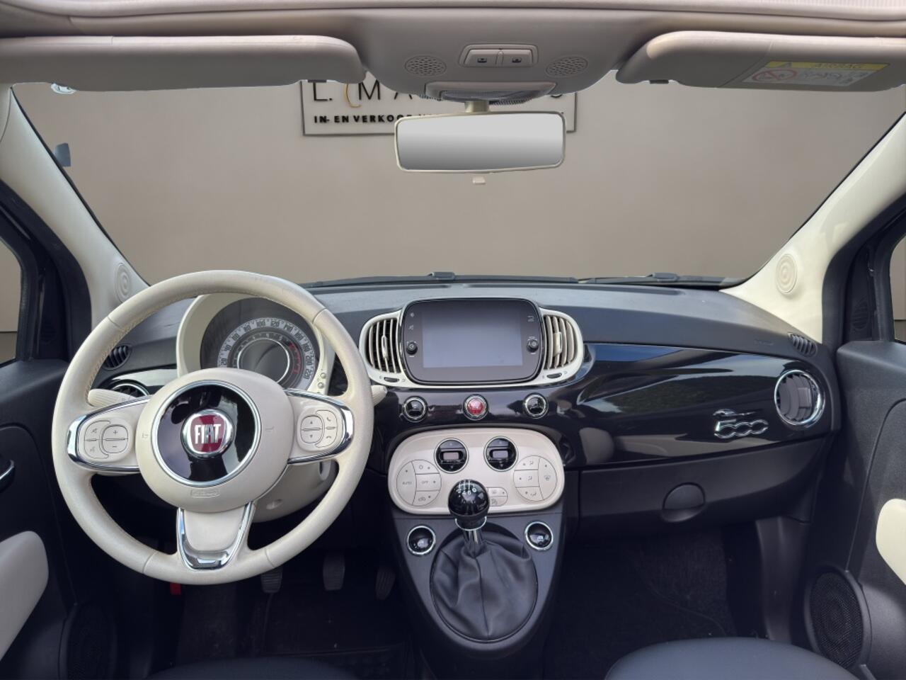 Fiat 500C 1.0 Hybrid Dolcevita 2022 ZWART | Cabriolet | Leder | Airco