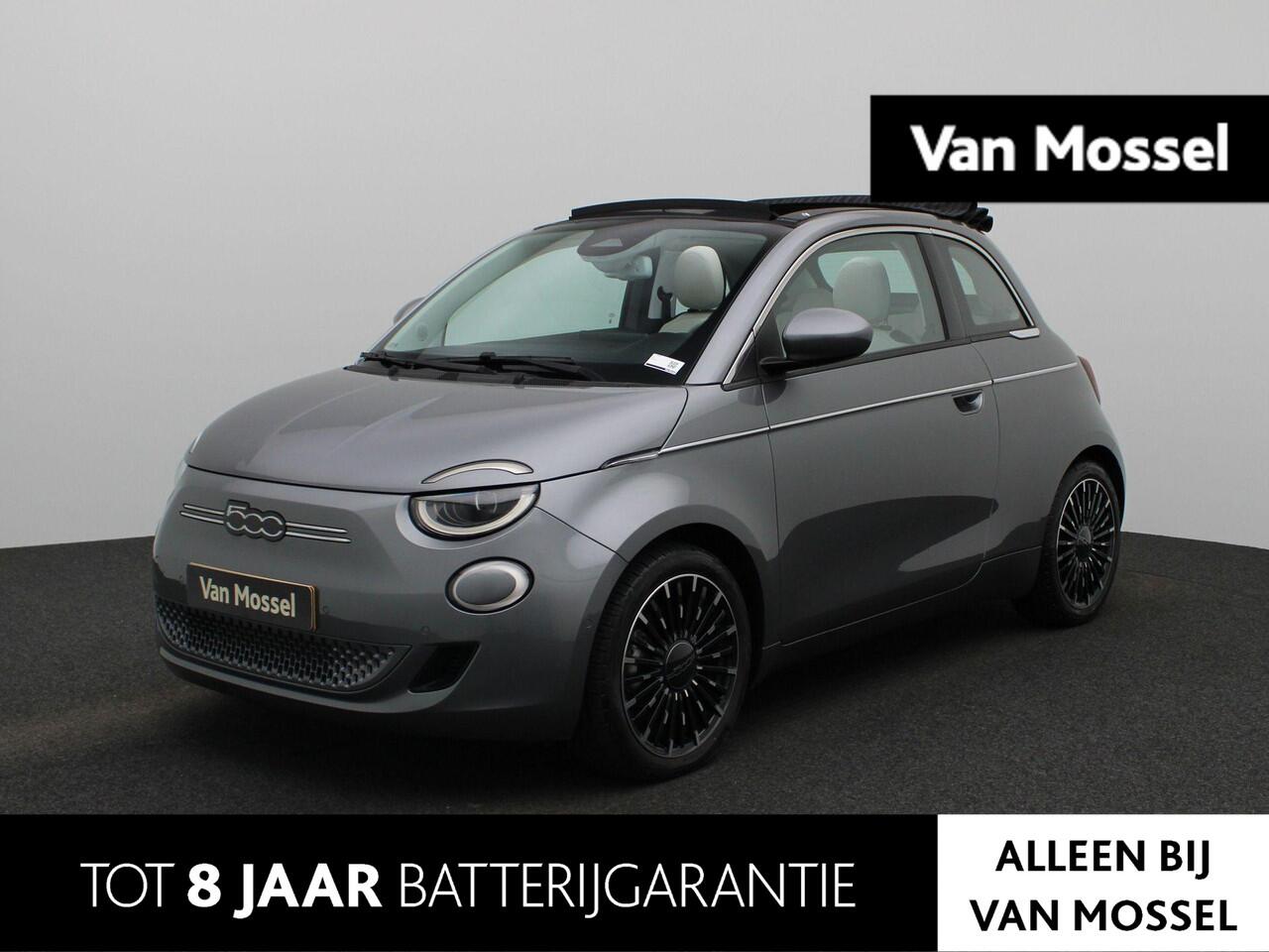 Fiat 500C La Prima 42 kWh Cabriotop| BTW| Automaat | WLTP 320 km| Navigatie| Achteruitrijcamera| Cruise & Climate Control| DC lader| Stoelverwarming