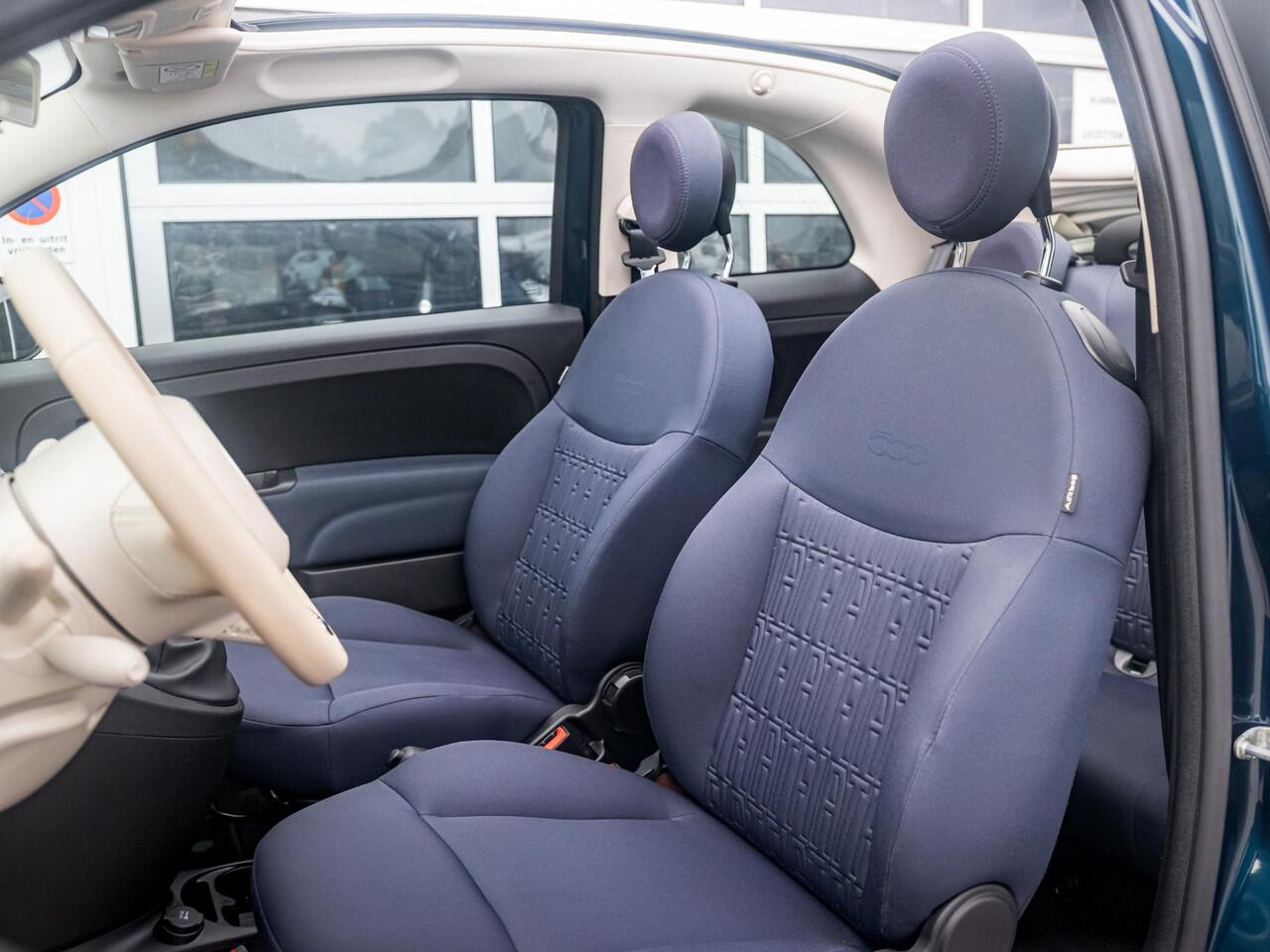 Fiat 500C Hybrid Club | Airco | Cruise | PDC | Apple Carplay | Kap Beige | Ambiance Ivoor