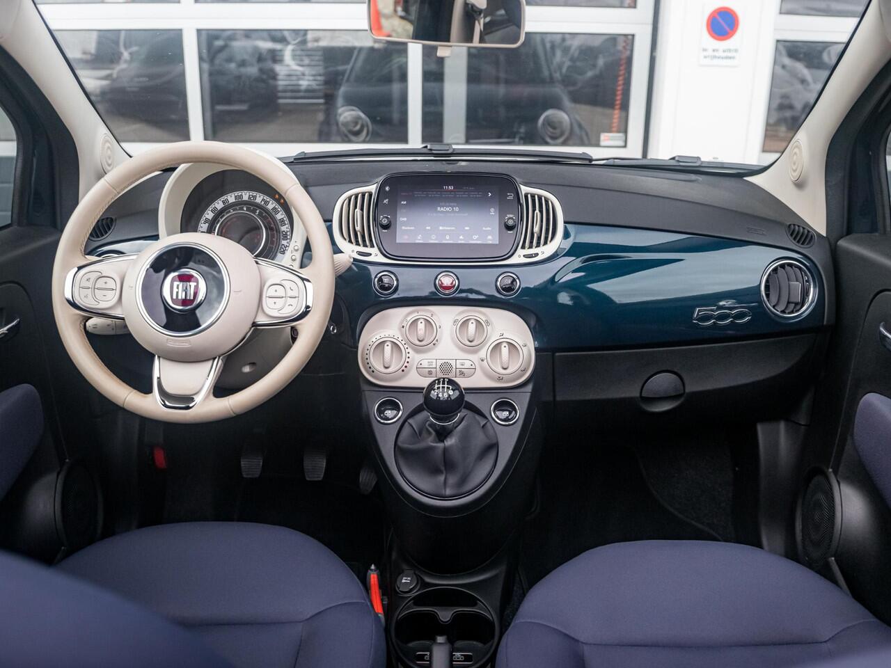 Fiat 500C Hybrid Club | Airco | Cruise | PDC | Apple Carplay | Kap Beige | Ambiance Ivoor