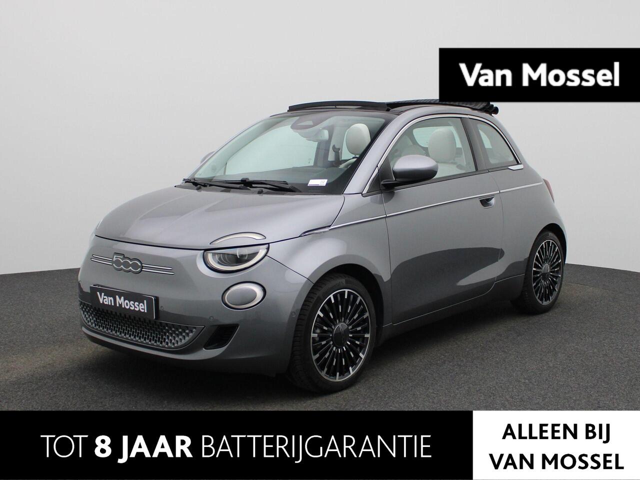 Fiat 500C 500e 42 kWh La Prima | Achteruitrijcamera | Adaptive Cruise Control | Canvas Open Dak Elektrisch | CCS | Draadloos Opladen | Leder | Stoelverwarming |