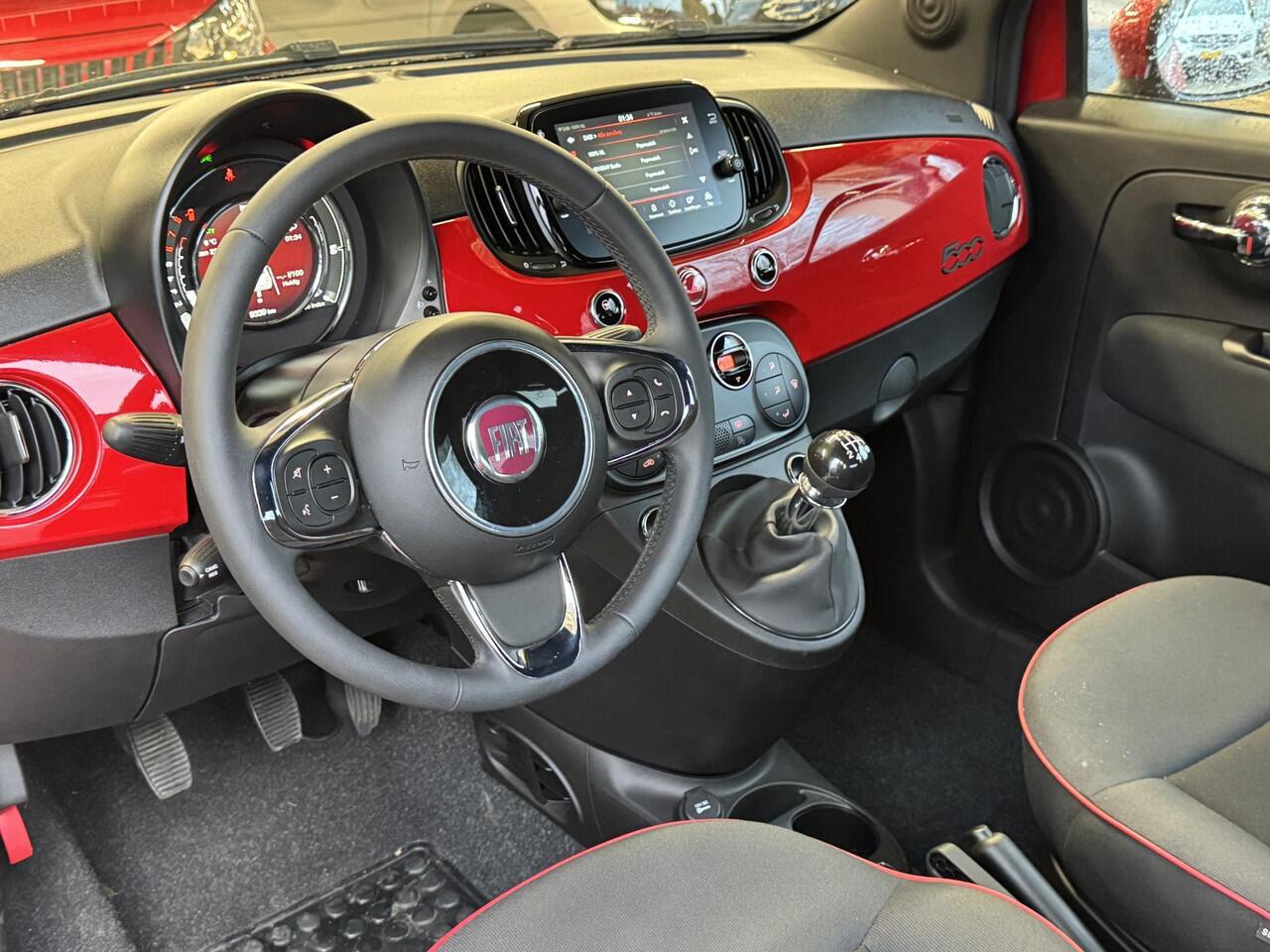 Fiat 500C 1.0 Hybrid RED | Cruise | Cabrio | Parkeersensoren achter | ACC | Red edition | LM velgen | ( Vestiging - Driebergen )