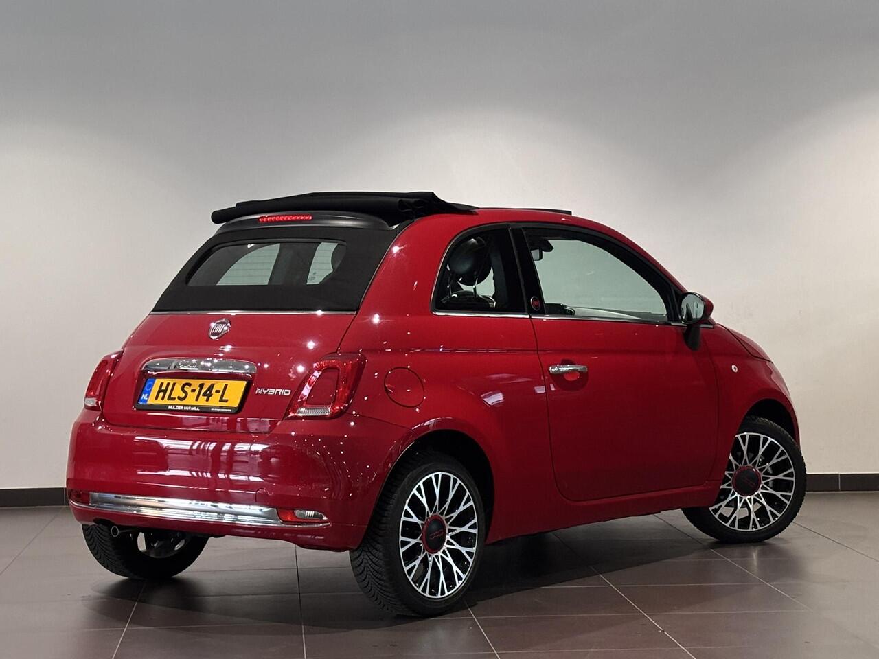 Fiat 500C Cabio RED 1.0 Hybrid 70pk | NAVI | CLIMA | DAB+ | 16" LM-VELGEN | APPLE CARPLAY / ANDROID AUTO |