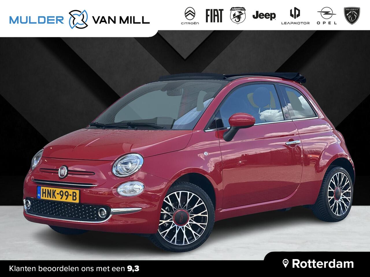 Fiat 500C Cabio RED 1.0 Hybrid 70pk | NAVI | CLIMA | DAB+ | 16" LM-VELGEN | APPLE CARPLAY / ANDROID AUTO |