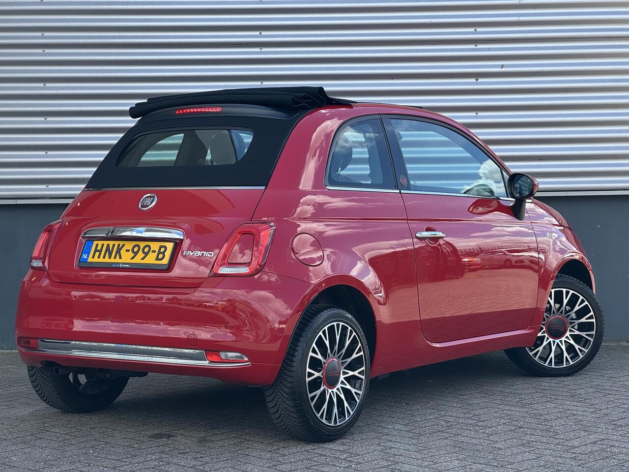 Fiat 500C Cabio RED 1.0 Hybrid 70pk | NAVI | CLIMA | DAB+ | 16" LM-VELGEN | APPLE CARPLAY / ANDROID AUTO |