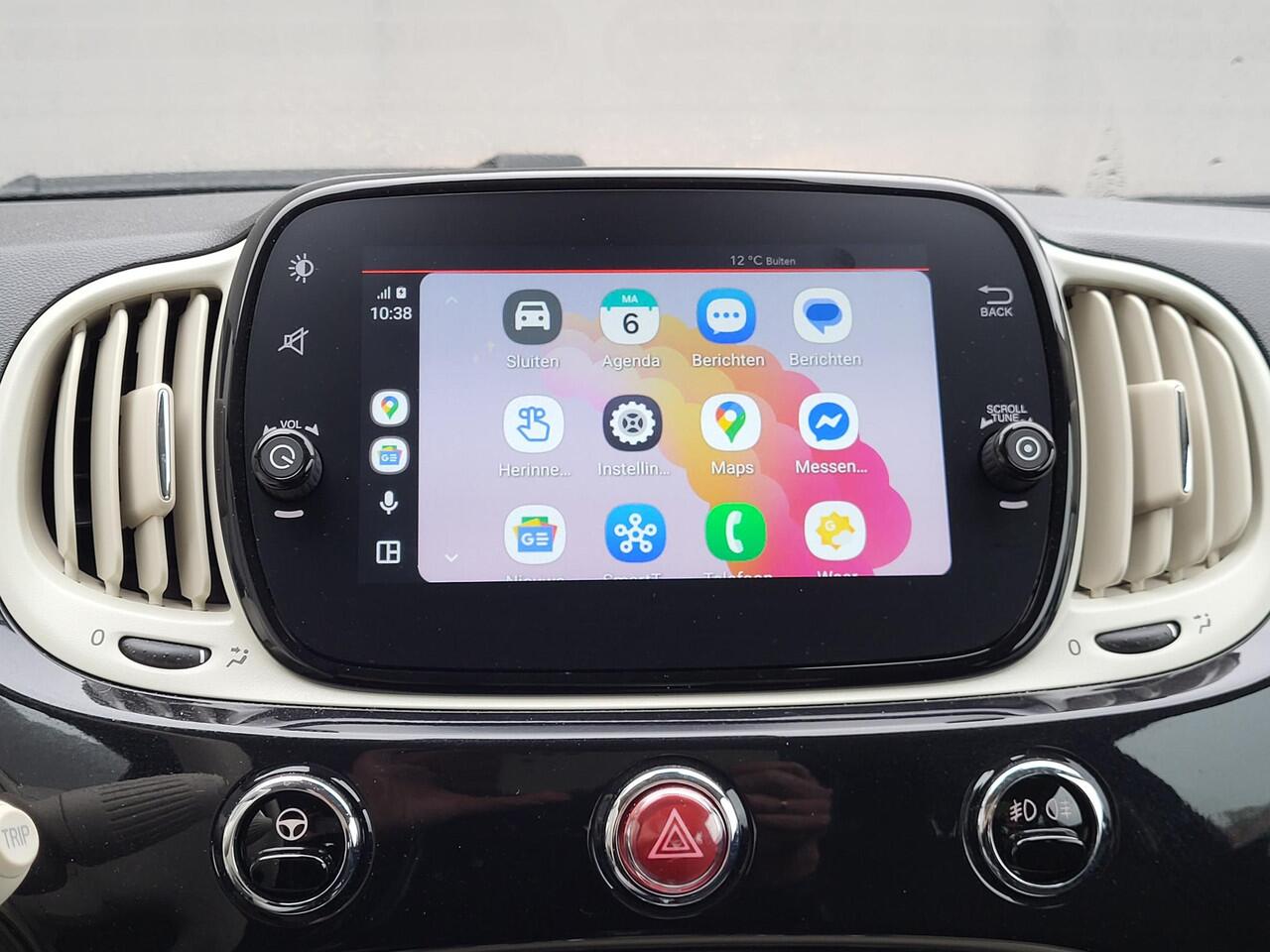 Fiat 500C 1.0 Hybrid Bellavita / Cabrio / Dealer onderhouden / Navigatie / Apple Carplay / Android Auto / Auto. Airco / Parkeersensoren achter /