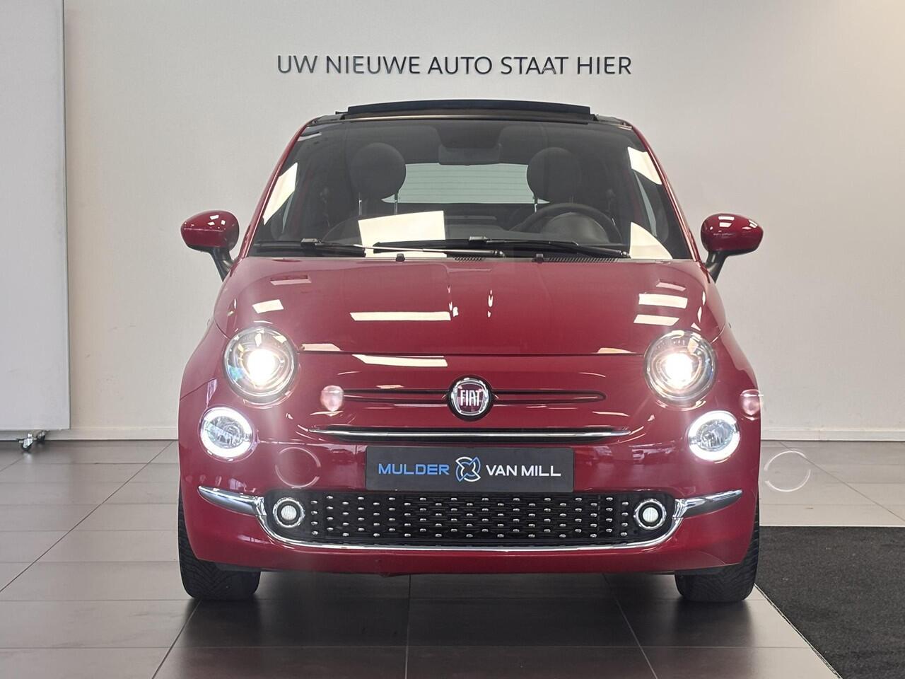 Fiat 500C Cabio RED 1.0 Hybrid 70pk | CLIMA | 16" LM-VELGEN | NAVI | DAB+ | APPLE CARPLAY / ANDROID AUTO | VOUWDAK ZWART