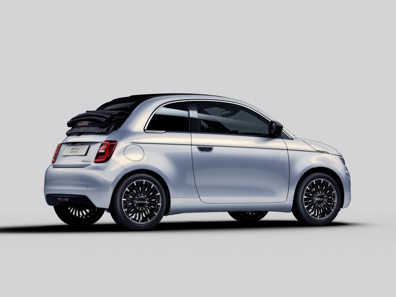 Fiat 500C Hybrid La Prima | Clima | LED | PDC | JBL Premium Audio | 17" | Camera | BSM | Canneloni Ivory/Piombo interieur