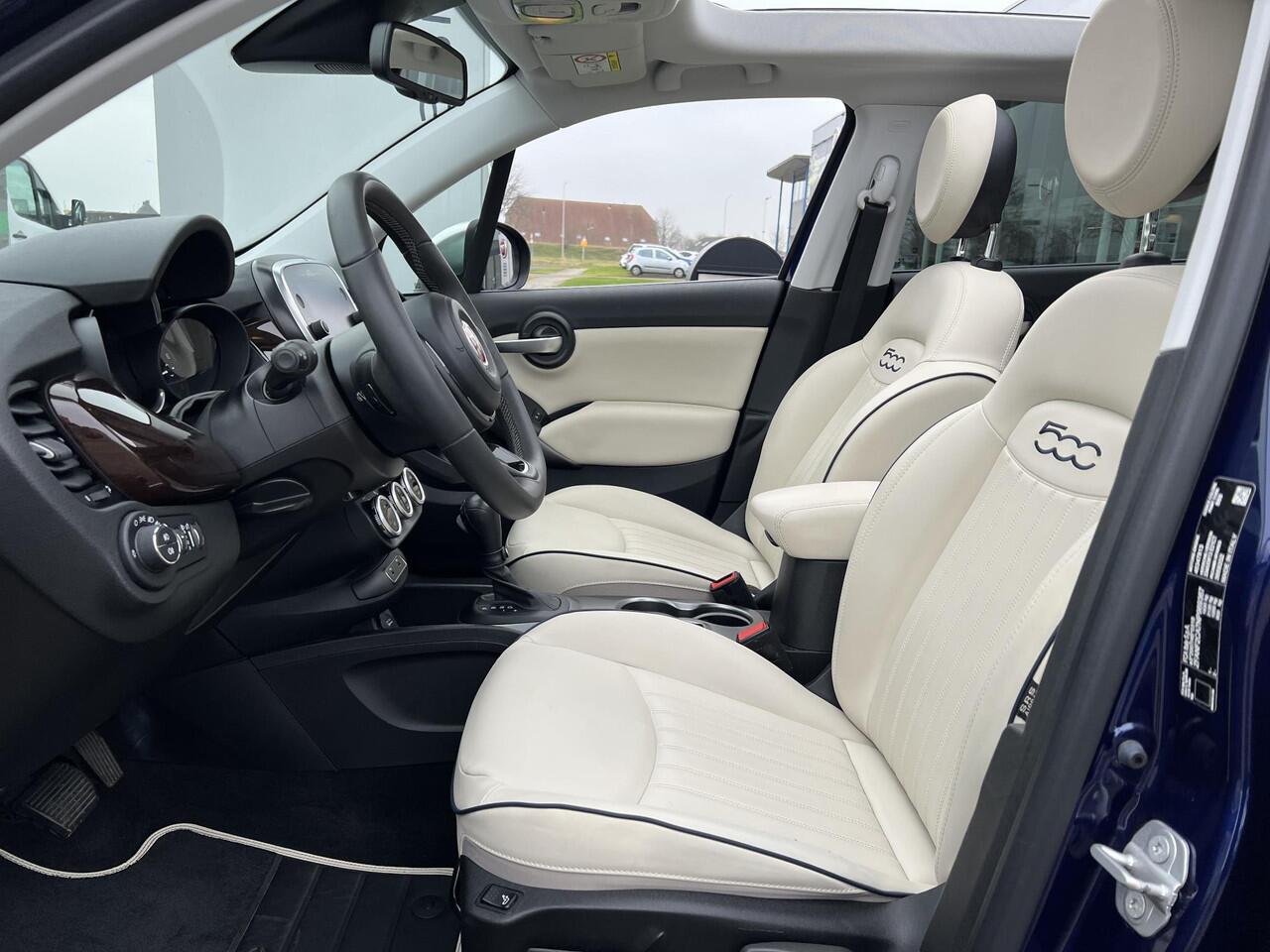 Fiat 500X 1.5 Hybrid Yacht Club Capri Cabrio Dealer OH | Wit leder | houtafwerkingen | BTW | Camera | Adaptive cruise | Dodehoeksensor |