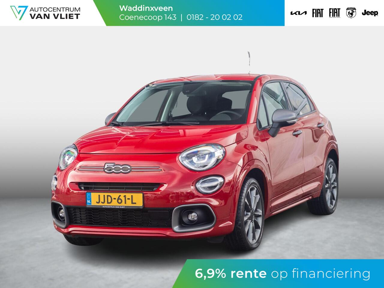 Fiat 500X 1.5 Hybrid Sport Automaat | Clima | Adapt. Cruise | 18" | Apple Carplay | Camera | PDC | Keyless | Navi | BSM