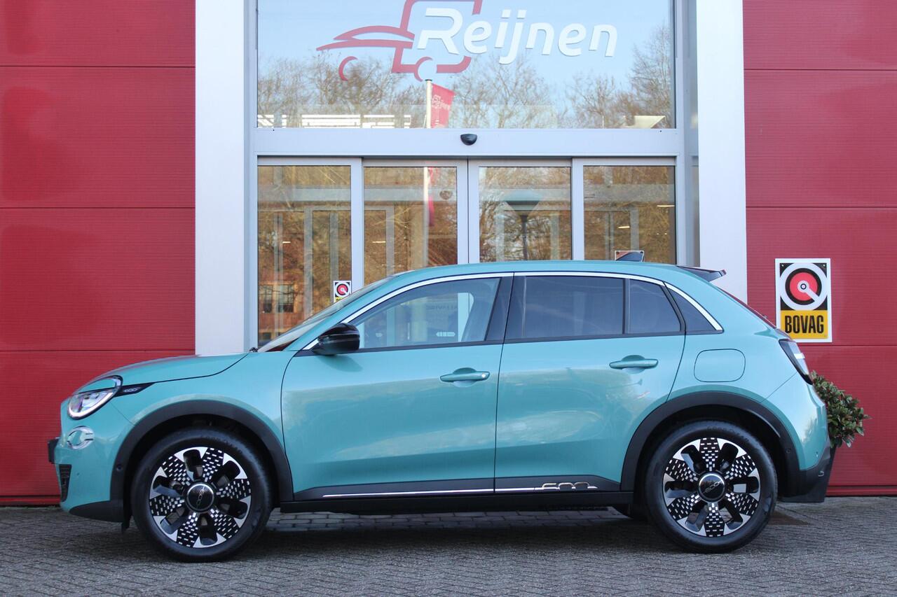 Fiat 600 1.2 HYbrid 110PK LA PRIMA | ELEKTRISCH VERSTELBARE BESTUURDERSTOEL MET MASSAGEFUNCTIE | NAVIGATIE | DODEHOEK DETECTIE | ELEKTRISCHE ACHTERKLEP | LEDKOPLAMPEN-MISTLAMPEN | LED ACHTERLICHTEN | PACK COMFORT: ACHTERUITRIJCAMERA / PARKEERSENSOREN VOOR-ACHTER /