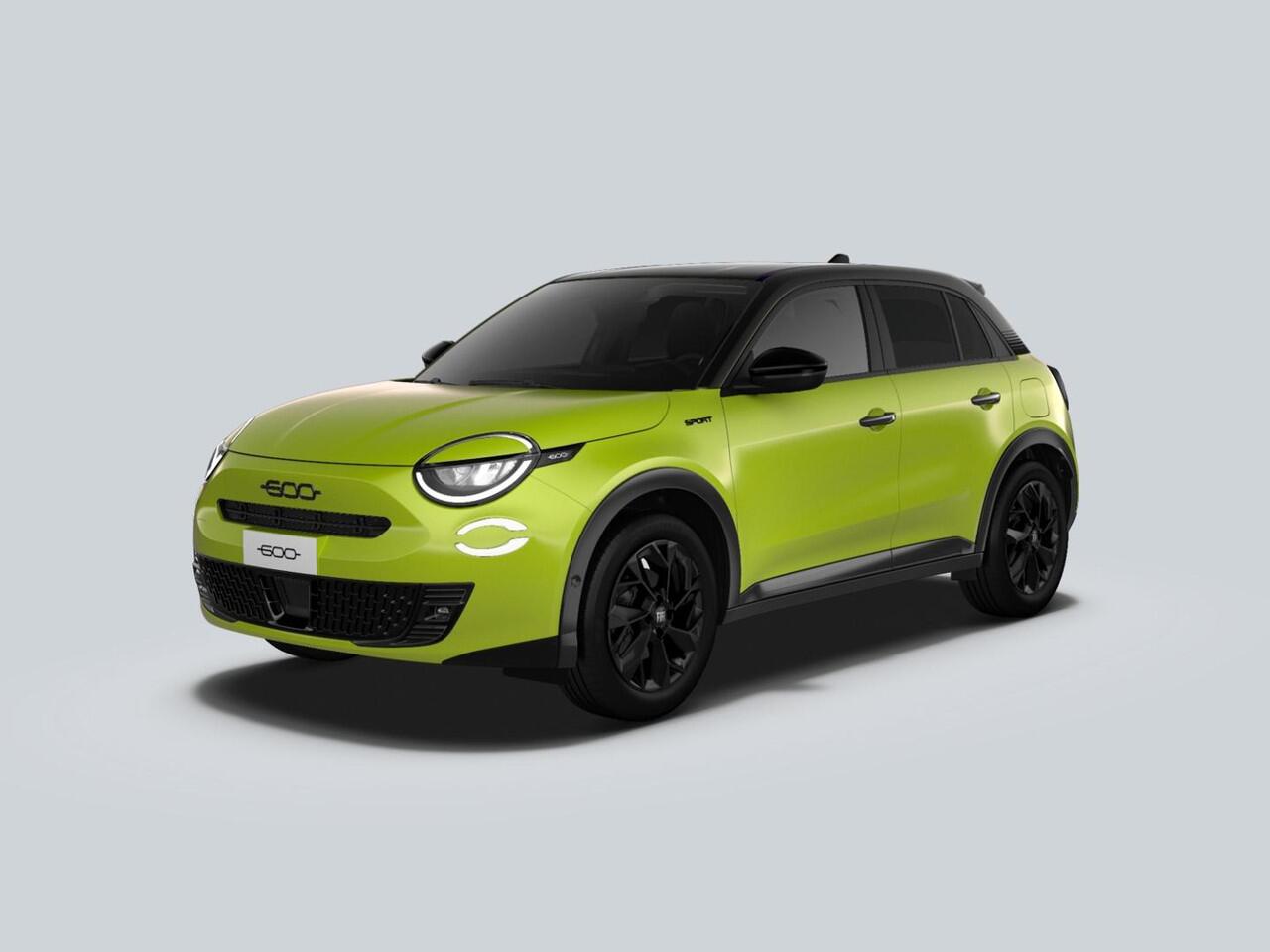 Fiat 600 1.2 145pk Hybrid Sport | Clima | Cruise | Navi | 18" | Winter Pack | Apple Carplay | BSM