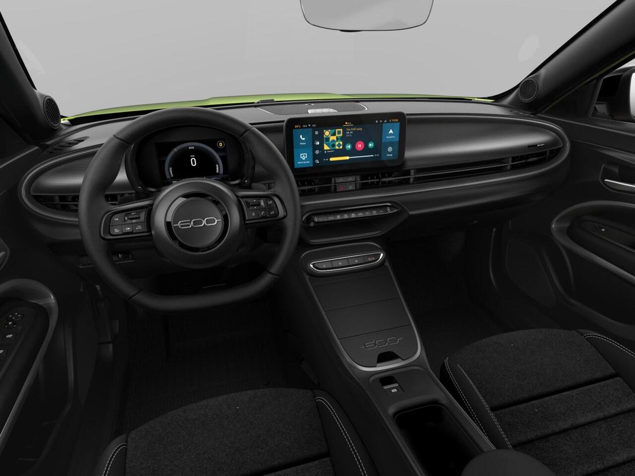 Fiat 600 1.2 145pk Hybrid Sport | Clima | Cruise | Navi | 18" | Winter Pack | Apple Carplay | BSM