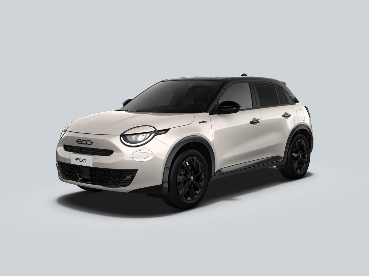 Fiat 600 1.2 145pk Hybrid Sport | Clima | Cruise | Navi | 18" | Winter Pack | Apple Carplay | BSM