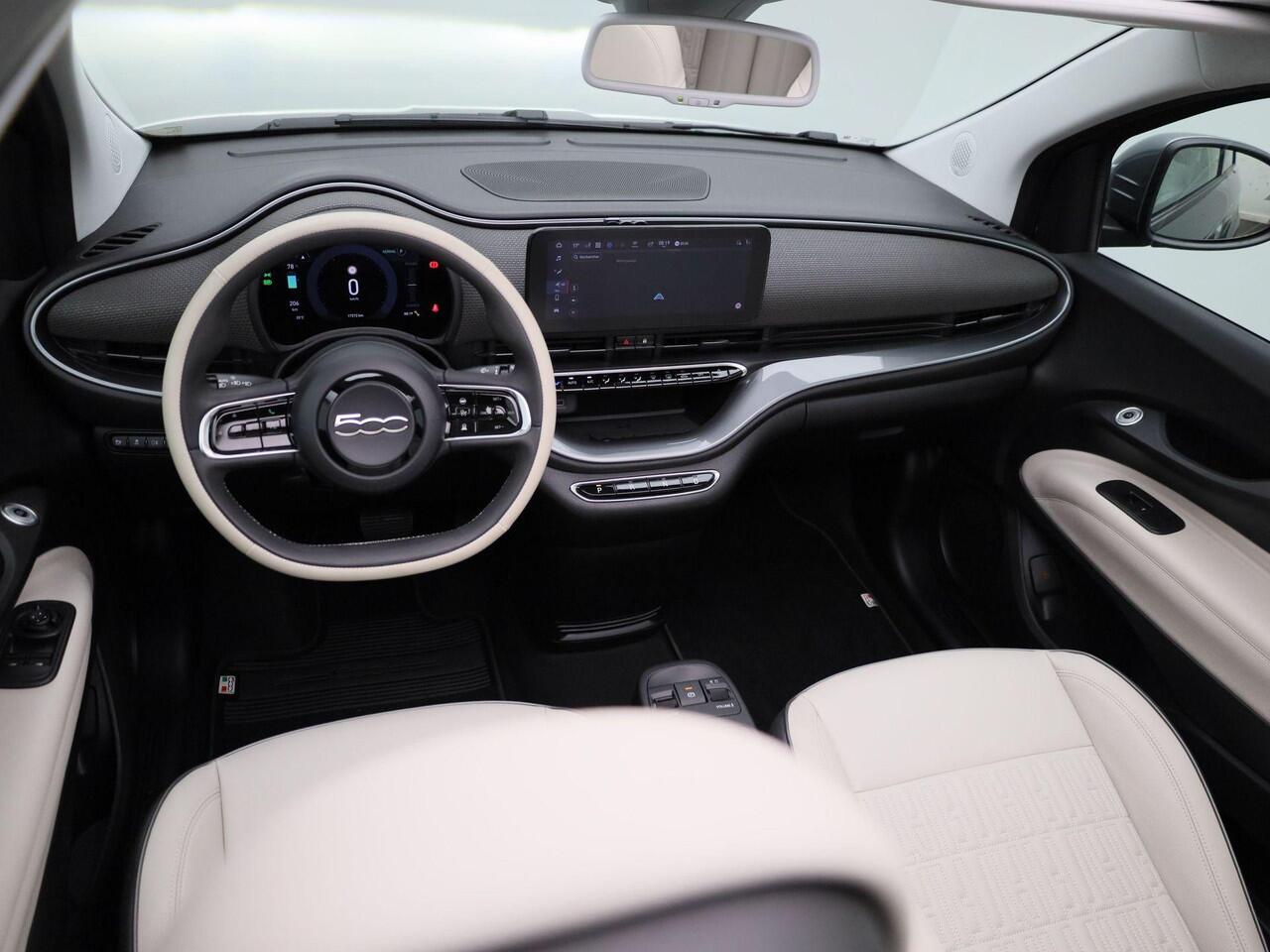 Fiat E-500 C La Prima 118Pk 42 kWh | Cabrio | Android & Apple Carplay | Climate & Cruise Control | Stoelverwarming | Navigatie | Dodenhoekdetectie