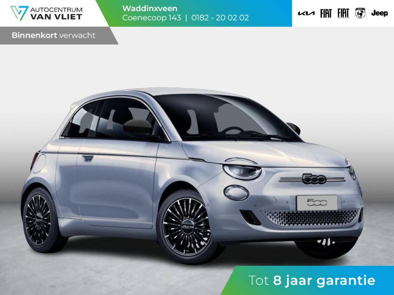 Fiat E-500 3+1 La Prima 42 kWh | Clima | LED | PDC | JBL Premium Audio | 17" | Camera | BSM | Canneloni Ivory/Piombo interieur