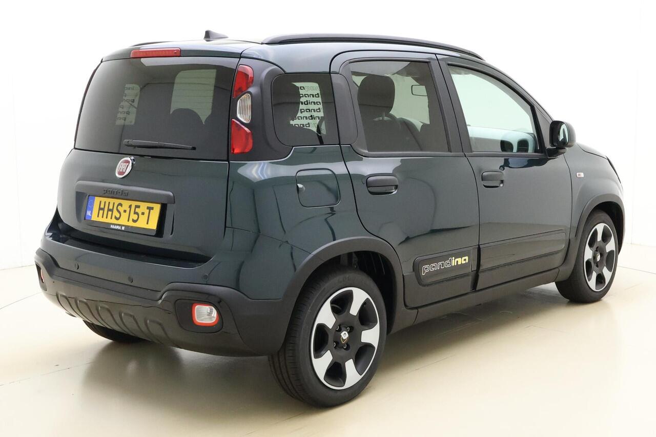 Fiat PANDA 1.0 Hybrid Pandina | NIEUW | Navigatie via Carplay | Airco | Bluetooth | Cruise control | Hoge instap | Lichtmetalen velgen | Extra getint glas | Dakrails