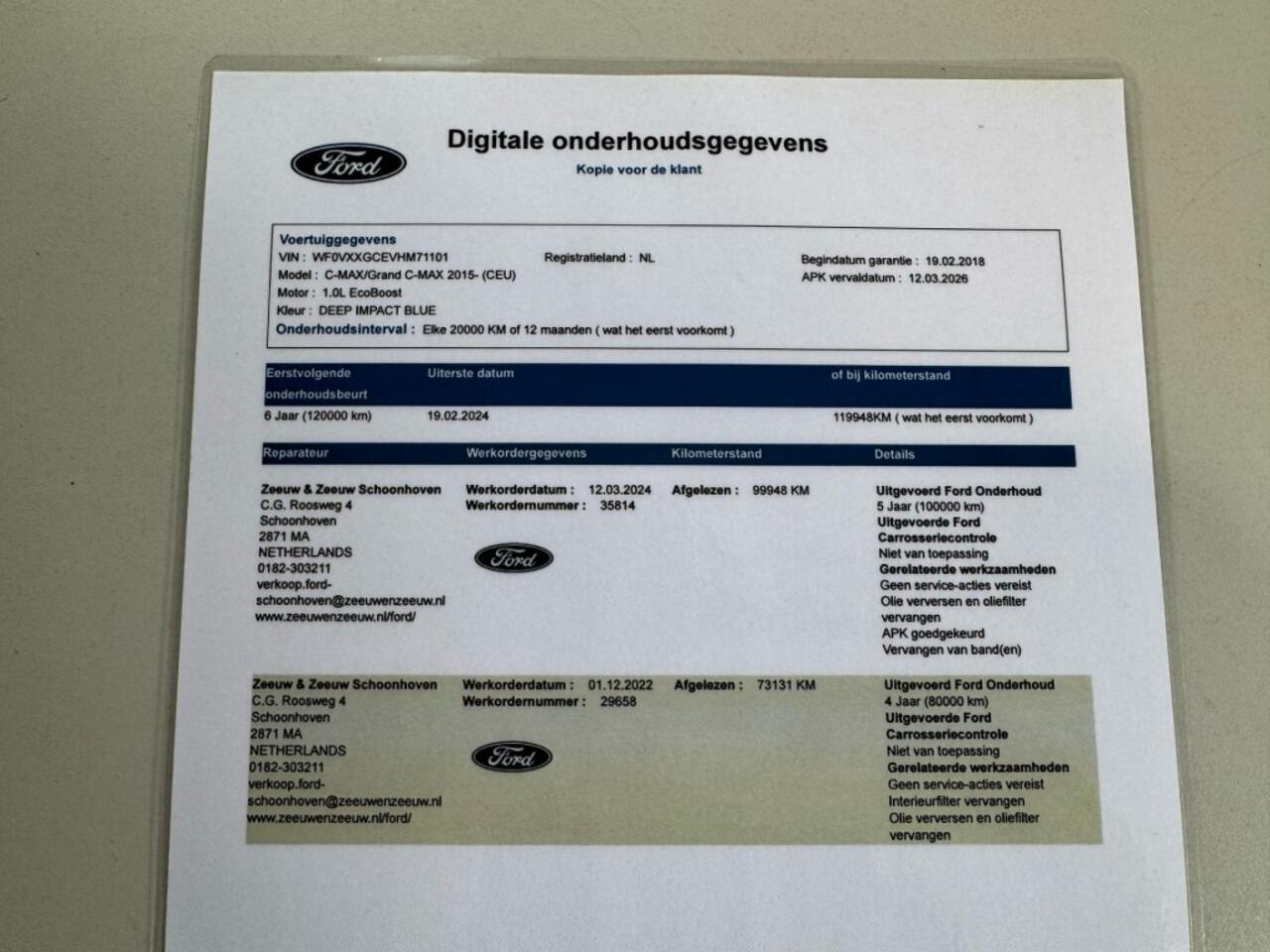 Ford C-MAX 1.0 125pk Trend airco/cruise/navi/PDC/lm velgen