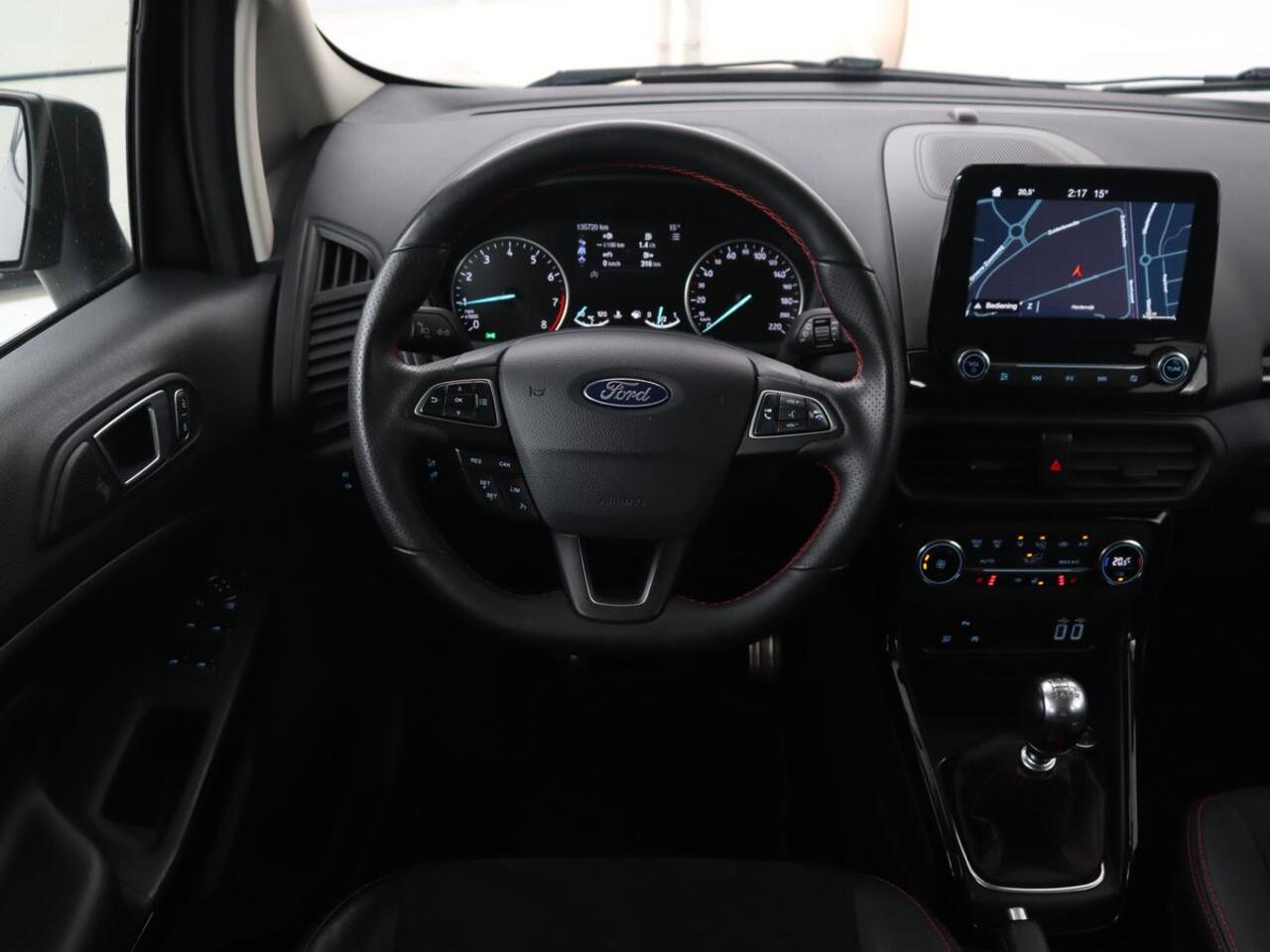 Ford ECOSPORT 1.0 EcoBoost ST-Line | Stoelverwarming | Camera | Carplay | B&O Sound | Navigatie | 18'' | Climate control | Leder/Alcantara | Cruise control | Bluetooth | Keyless