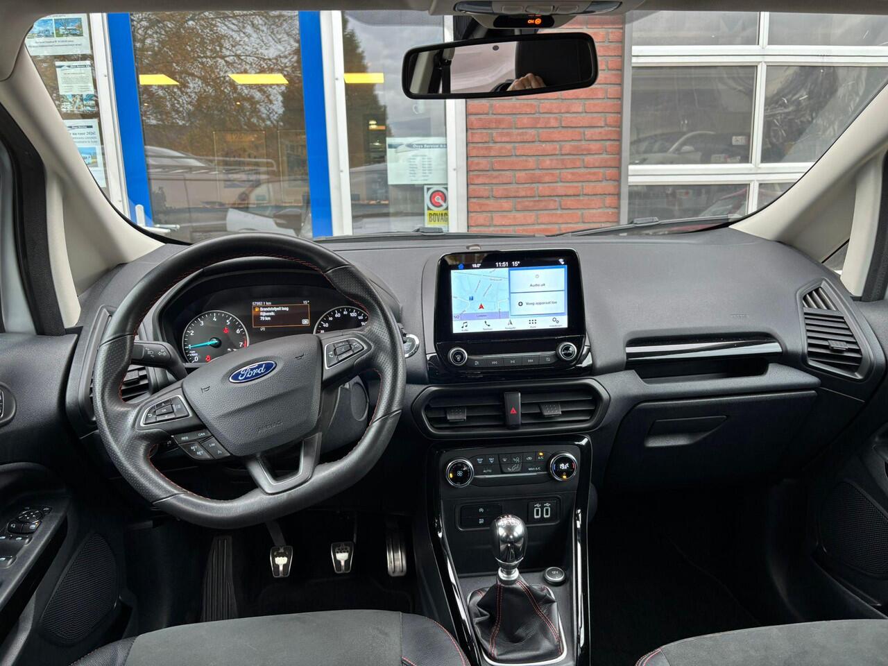 Ford ECOSPORT 1.0 EcoBoost ST-Line Black | Climate Control | Cruise Control | Navigatie | Bluetooth Radio | Leder/Alcantara Bekleding | Etc.
