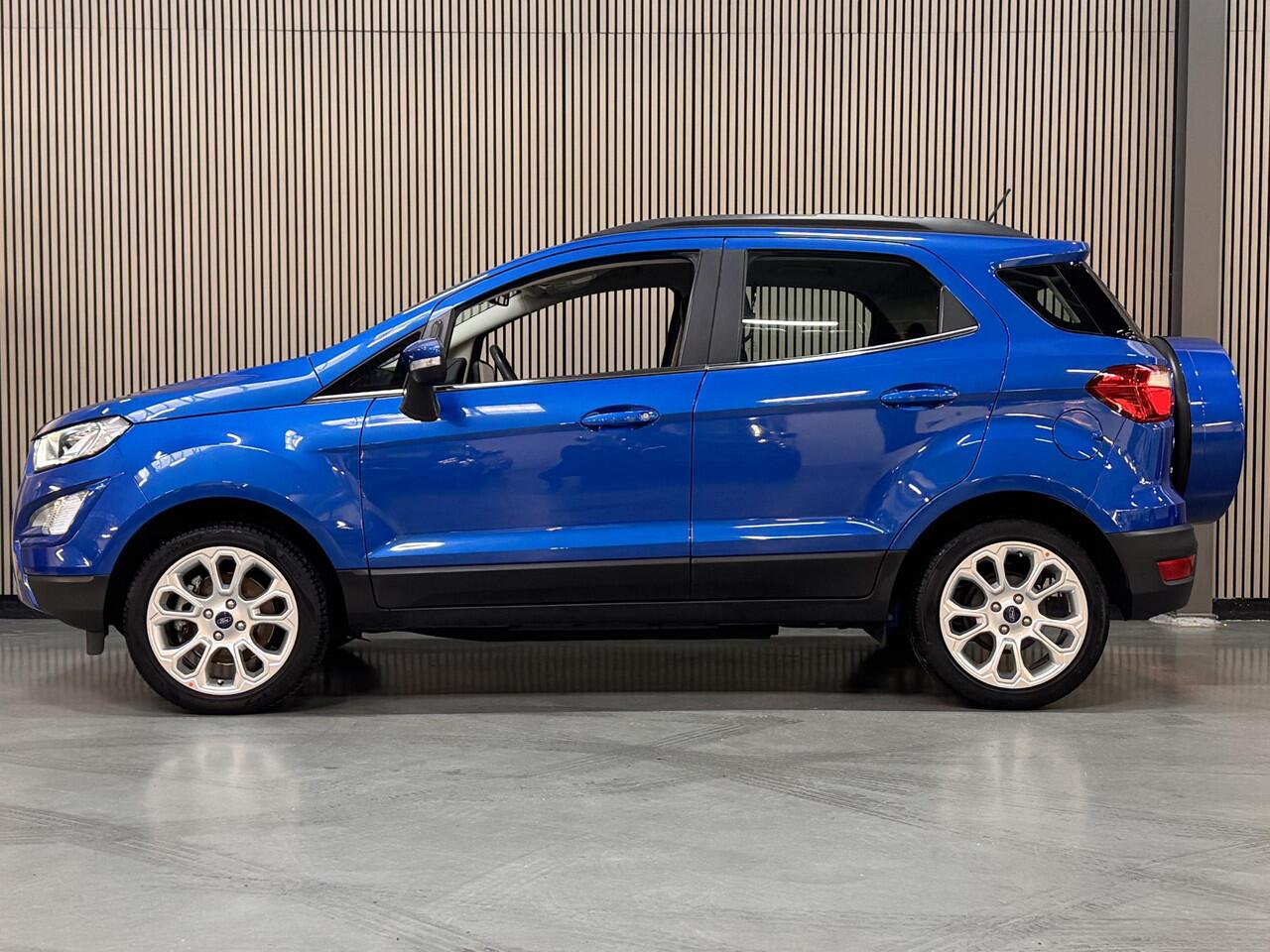 Ford ECOSPORT 125pk Titanium Climat Cruise Half Leer Apple Carplay Parkeersensor Reservewiel Dealeronderhouden