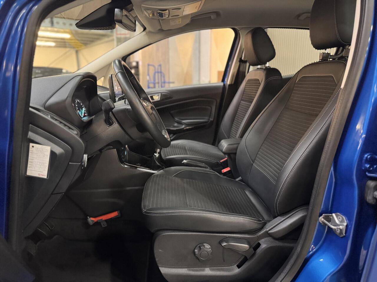 Ford ECOSPORT 125pk Titanium Climat Cruise Half Leer Apple Carplay Parkeersensor Reservewiel Dealeronderhouden