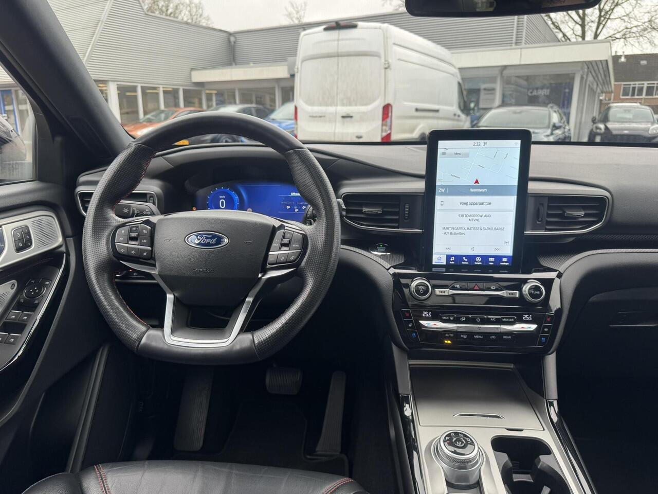 Ford EXPLORER 3.0 V6 EcoBoost PHEV ST-Line 456pk 7 pers | Panoramadak | Adaptieve Cruise | Stoelverwarming | Full Leder | B&O Audio | 360 graden Camera's | Dealer onderhouden