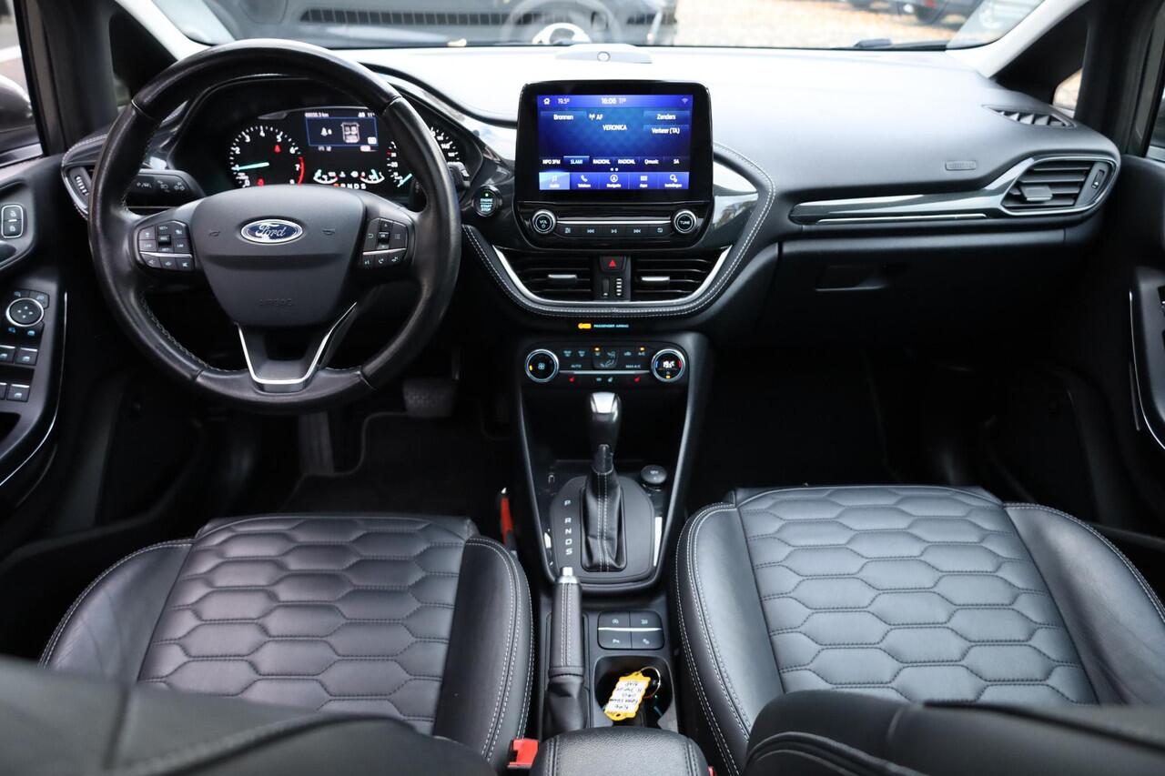 Ford FIESTA 1.0 EcoBoost Vignale LEER PANO CARPLAY B&O STOEL/STUUR/RUITVERW. CAMERA ACC CLIMA NAVI DAB NAP 2XPDC 17''LMV