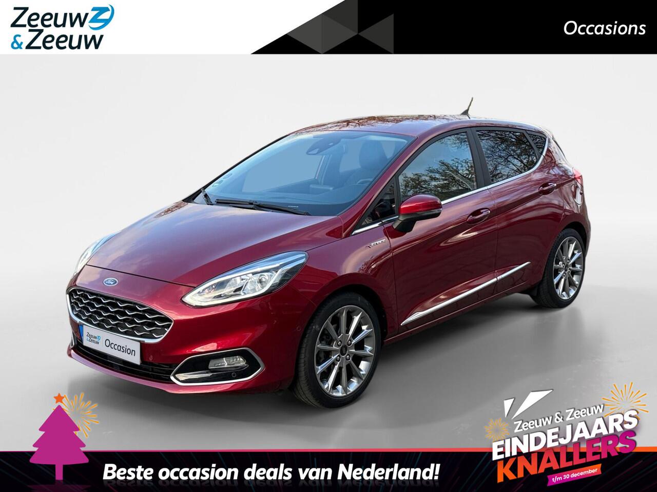 Ford FIESTA 1.0 EcoBoost Hybrid Vignale | LEDER | NAVI | STOEL/STUUR VERWARMING | TREKHAAK | 1 JAAR GARANTIE