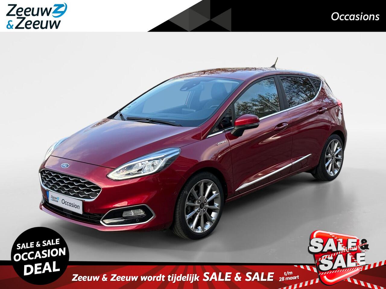 Ford FIESTA 1.0 EcoBoost Hybrid Vignale | LEDER | NAVI | STOEL/STUUR VERWARMING | TREKHAAK | 1 JAAR GARANTIE
