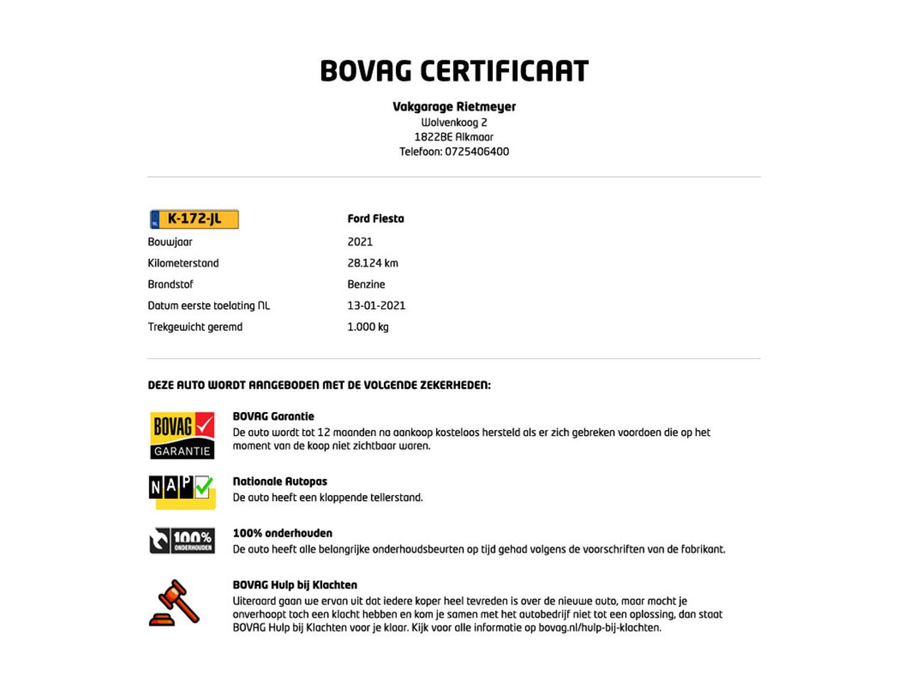 Ford FIESTA 1.0 EcoBoost ST-Line |Cruise control |LED verlichting |NAP