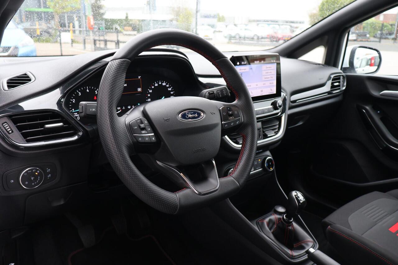 Ford FIESTA 1.0 EcoBoost Hybrid ST-Line Donkere Hemel | Carplay | Cruise | Keyless | LED | Bots sensor | PDC | NL-Auto | Volledig Onderh. | 1e-Eigenaar