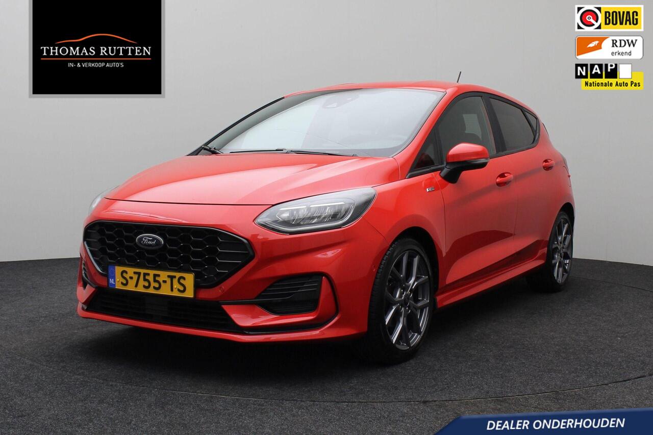 Ford FIESTA 1.0 EcoBoost Hybrid ST-Line X 2023 | CarPlay | 1e Eigenaar | Airco | Navigatie | Cruise Control | Achteruitrij Carmera | Parkeersensoren | Stoelverwarming | Stuurverwarming | Boekjes | Nationale Autopas