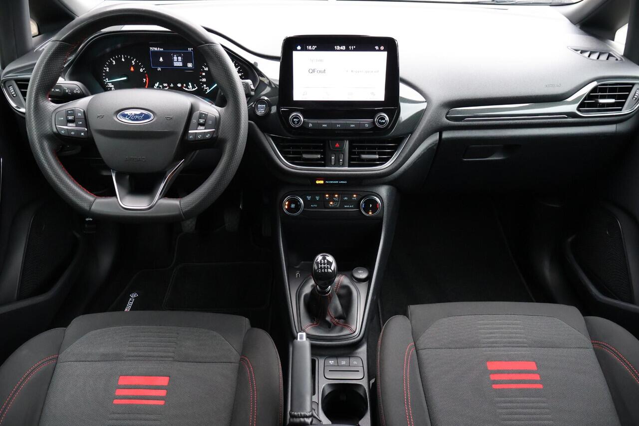 Ford FIESTA 1.0 Hybrid ST-Line 1e Eigenaar | Volledig Onderh | NL-Auto | BTW | Donkere Hemel | Keyless | Cruise | Carplay | Full Led | DAB | PDC | Start/Stop | Hill-Hold