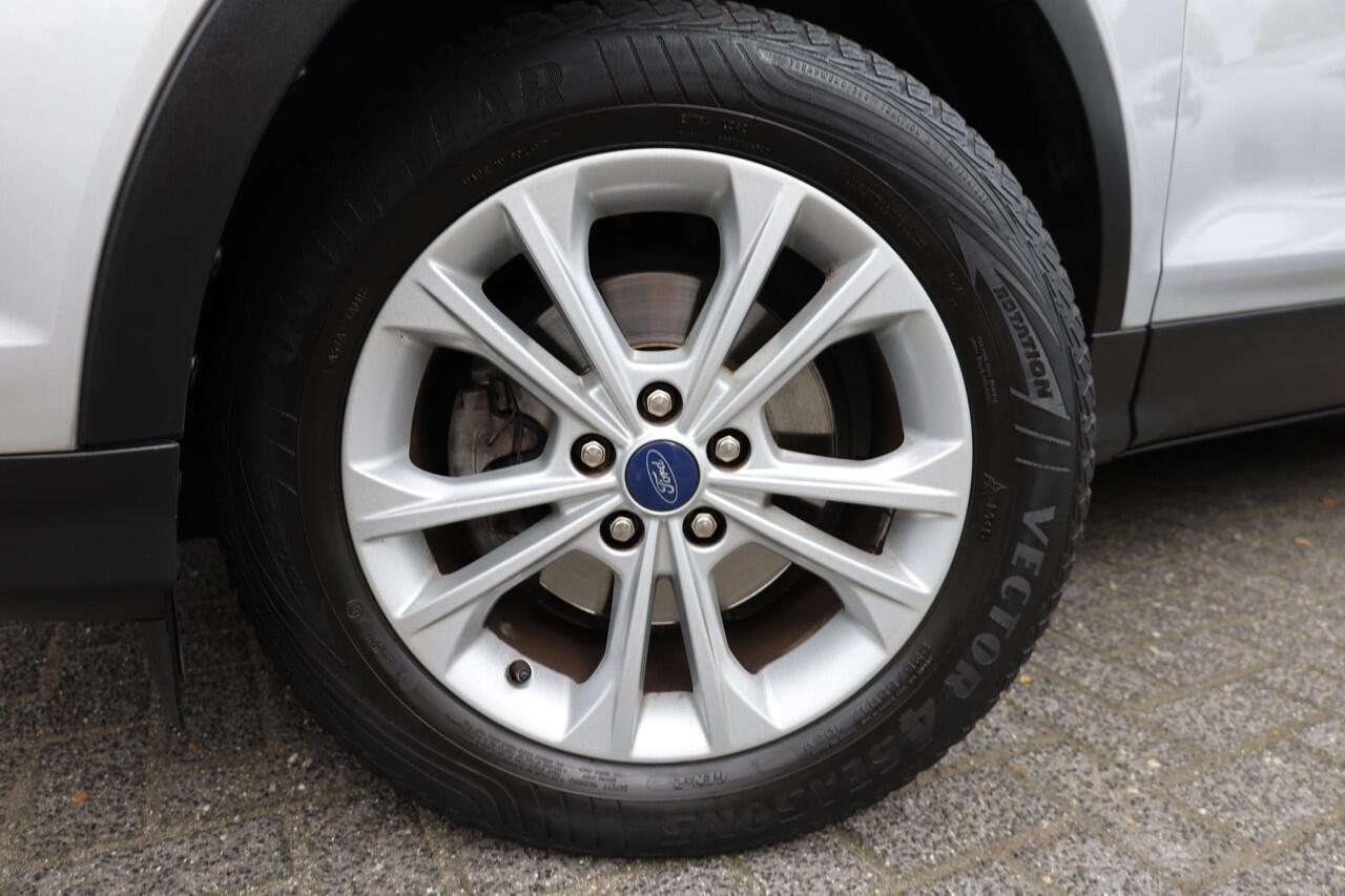 Ford KUGA 1.5 EcoBoost Titanium HALF-LEER TREKHAAK KEYLESS-START CLIMA CRUISE NAVI BT-TELEFOONVERB. PDC 17''LMV