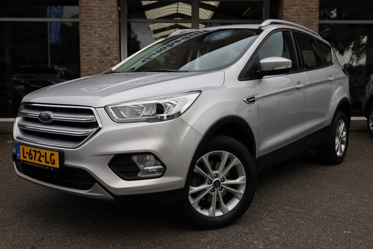 Ford KUGA 1.5 EcoBoost Titanium HALF-LEER TREKHAAK KEYLESS-START CLIMA CRUISE NAVI BT-TELEFOONVERB. PDC 17''LMV