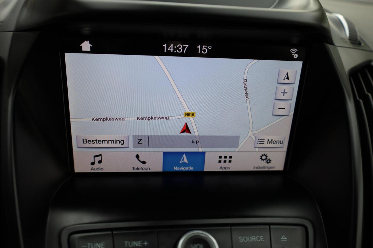 Ford KUGA 1.5 EcoBoost Titanium HALF-LEER TREKHAAK KEYLESS-START CLIMA CRUISE NAVI BT-TELEFOONVERB. PDC 17''LMV