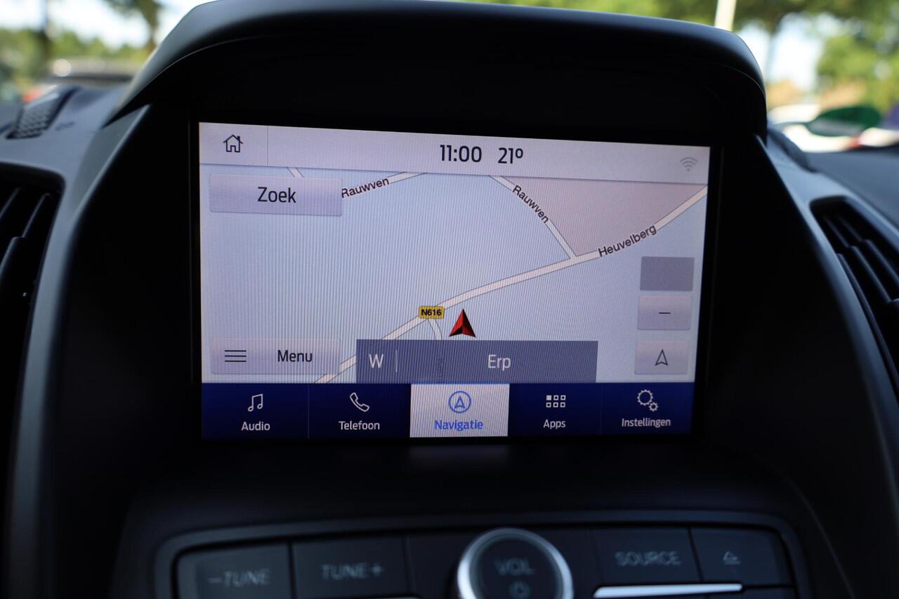 Ford KUGA 1.5 EcoBoost Titanium TREKHAAK-ELEC HALF-LEER STUUR/RUIT/STOEL/VERW. CARPLAY NAVI CLIMA CRUISE VOICE 2xPDC 17''LMV