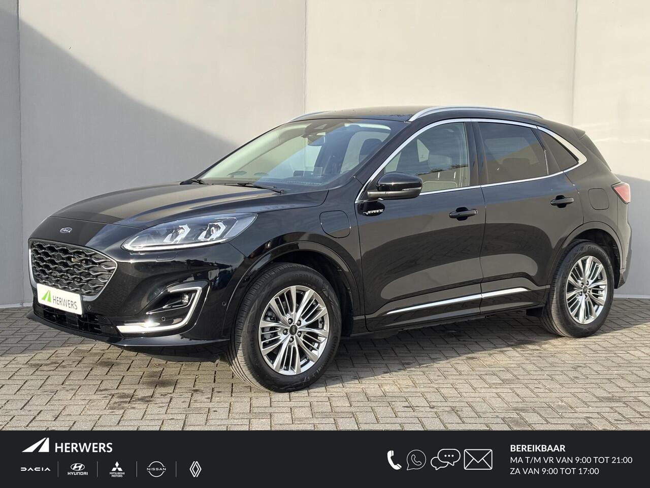 Ford KUGA 2.5 PHEV Plug-in Vignale Automaat / Fabrieksgarantie tot 04/2026 / Dealer Onderhouden / 1.500kg Trekgewicht / HUD / Driver Assistance Pack / Technology Pack / Stuur-, Stoel en Achterbank verwarming / Adaptieve CC / Apple Carplay Android Auto /