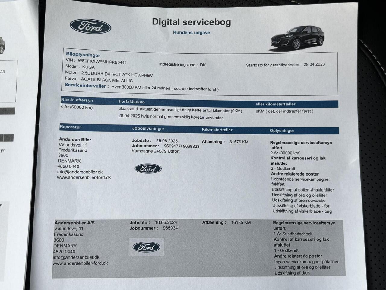 Ford KUGA 2.5 PHEV Plug-in Vignale Automaat / Fabrieksgarantie tot 04/2026 / Dealer Onderhouden / 1.500kg Trekgewicht / HUD / Driver Assistance Pack / Technology Pack / Stuur-, Stoel en Achterbank verwarming / Adaptieve CC / Apple Carplay Android Auto /