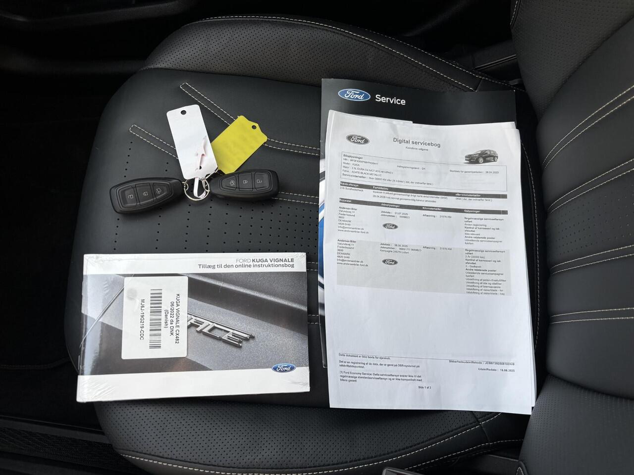 Ford KUGA 2.5 PHEV Plug-in Vignale Automaat / Fabrieksgarantie tot 04/2026 / Dealer Onderhouden / 1.500kg Trekgewicht / HUD / Driver Assistance Pack / Technology Pack / Stuur-, Stoel en Achterbank verwarming / Adaptieve CC / Apple Carplay Android Auto /